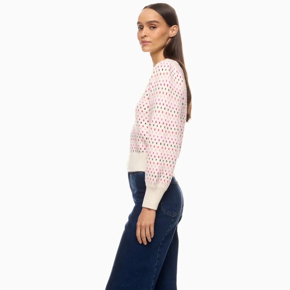 Marine Layer Pink Alma Puff Sleeve Sweater - Picture 3 of 12